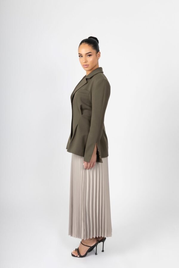 Tailored Blazer - Olive Green - Image 3