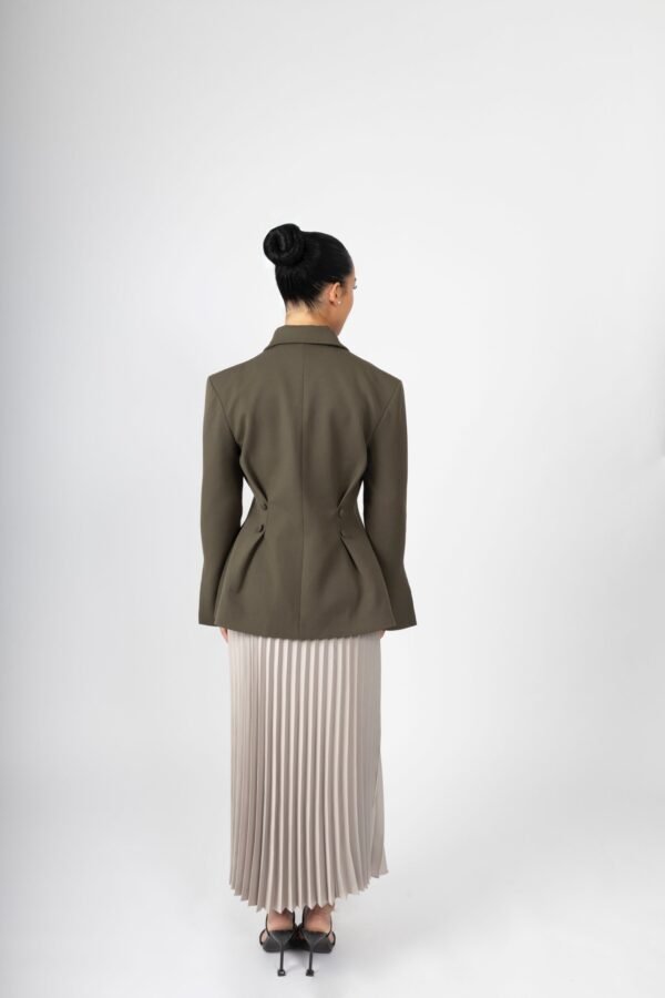 Tailored Blazer - Olive Green - Image 4