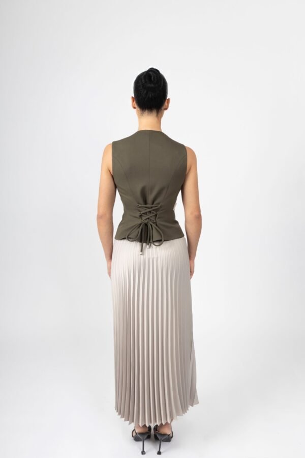MIA Sea Fome Plisse Skirt - Image 3