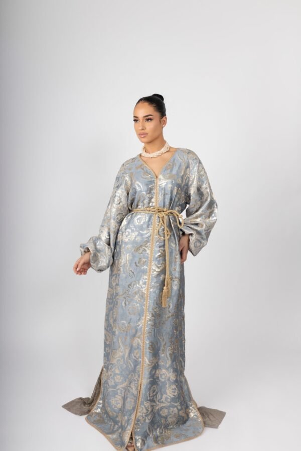 JOLIE BROCARD CAFTAN - Ash Blue - Image 3