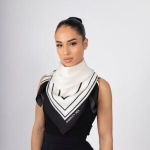 SABREEN SILK SCARVE - Black