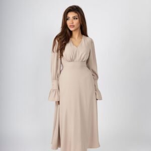 Butterfly sleeve Dress - Sand