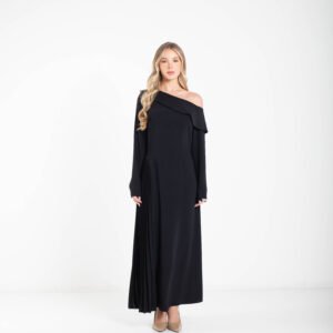 NUIT OFF SHOULDER DRESS - BLACK